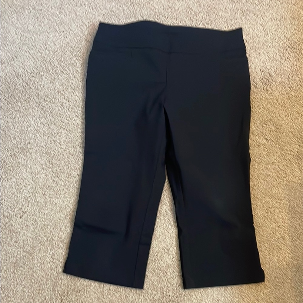 Christopher & Banks “Signature Slimming” Black Capri Pants Business Casual